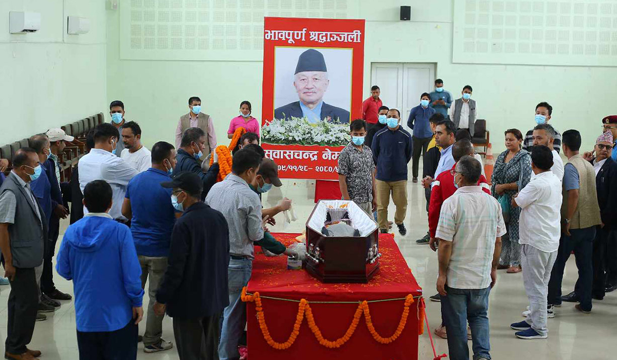 नेम्वाङको पार्थिव शरीरलाई दिउँसो १ बजेपछि घरमा राखिने, अन्त्येष्टि भोलि